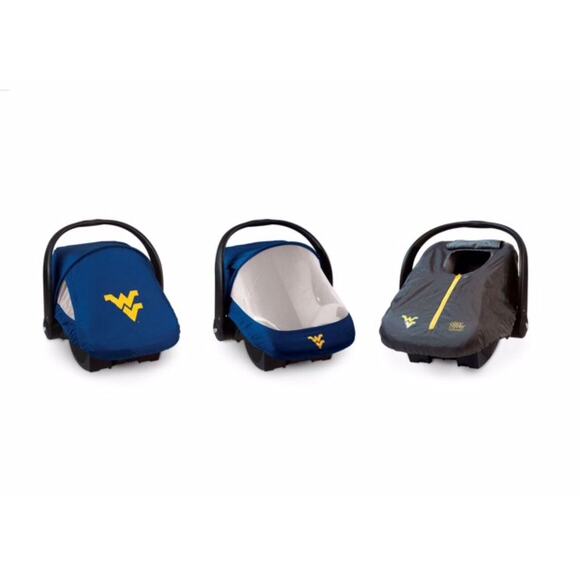 West Virginia Mountaineers NCAA Cozy Cover Combo Pack Sun/Bug & Lightweight Baby - Picture 1 of 5